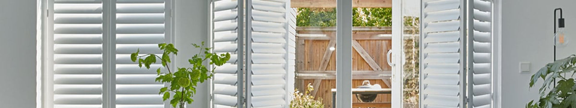 Shutters over patio door