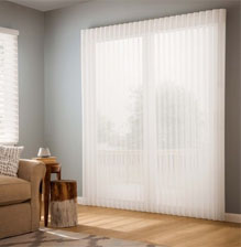 Sliding door window treatment