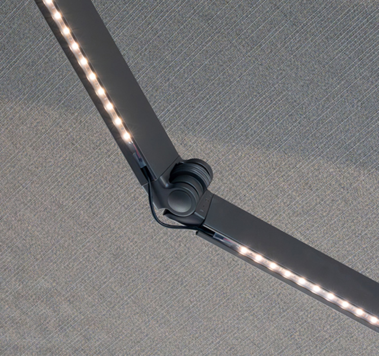 Built-in dimmable LED lights