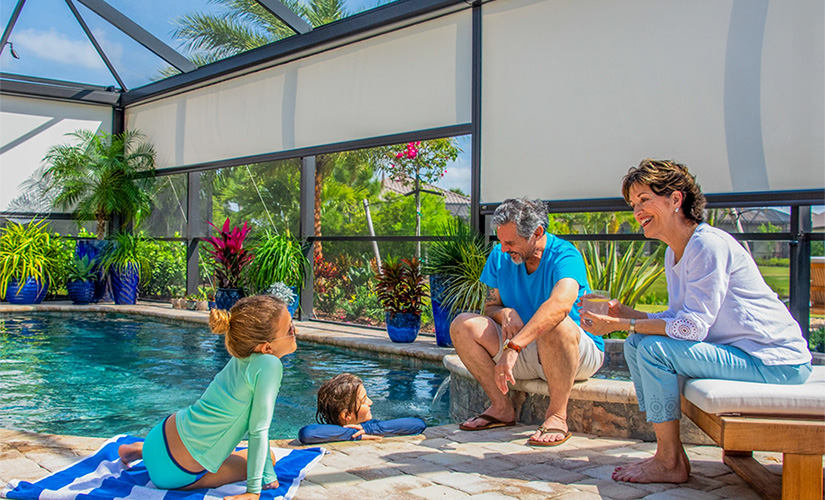 outdoor motorized retractable screens